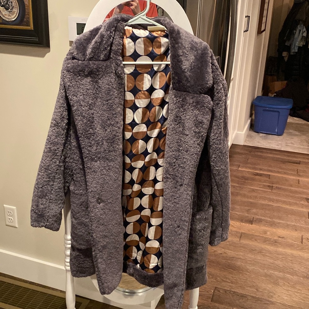 Maeve by Anthropologie purple plush coat. Women size XS.